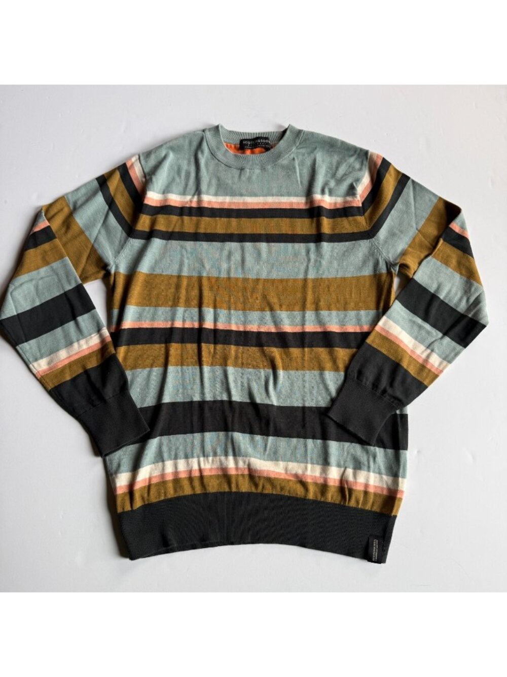 Scotch & Soda Knitwear Striped Multi-color Crewneck Sweater - Men’s Medium